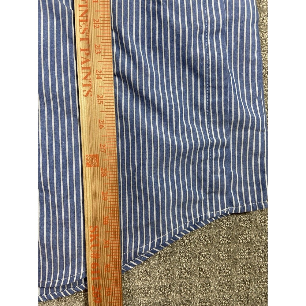Tru-Spec 24-7 Concealed Shirt Mens Large Blue Striped Button Down Short Sleeve - Picture 8 of 12